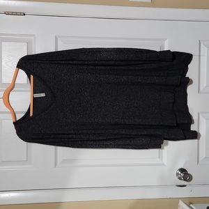 Gray long sleeve blouse